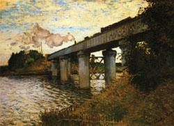 Claude Monet The Railway Bridge at Argenteuil China oil painting art